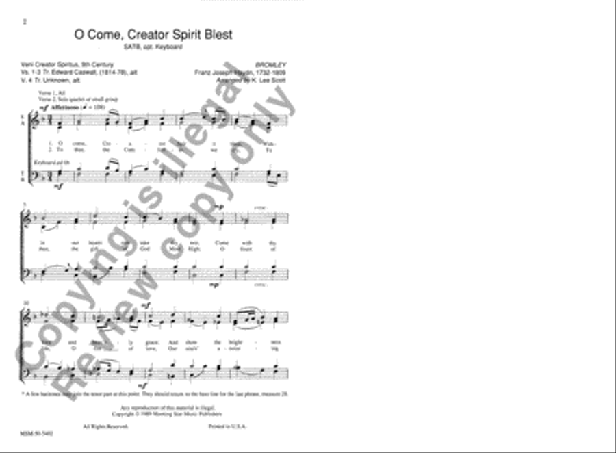 O Come, Creator Spirit Blest