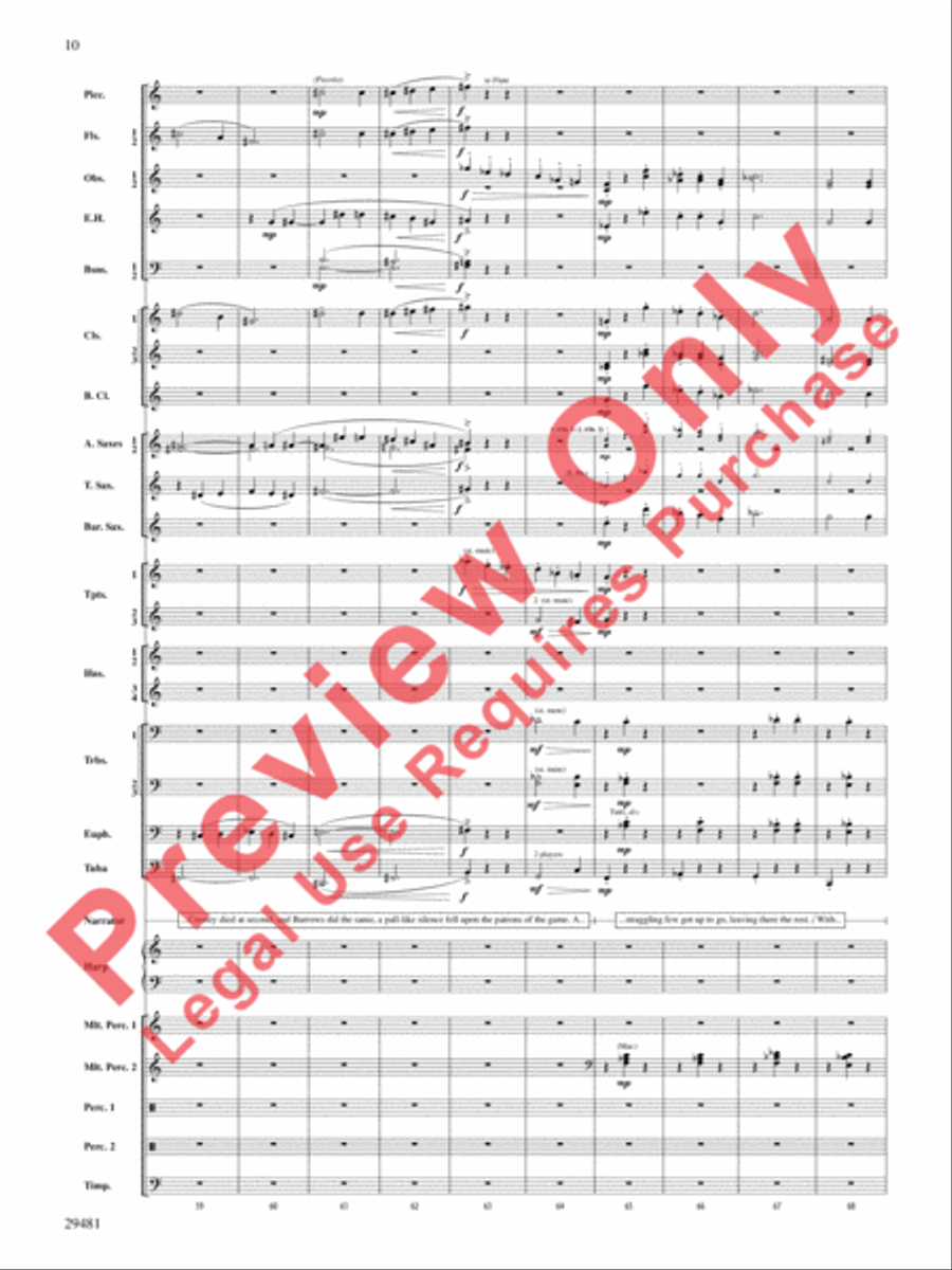 Casey at the Bat Concert Band scores gallery preview page 11