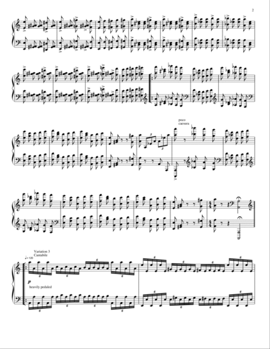 Variations on a Theme by Paganini Piano Solo scores gallery preview page 2