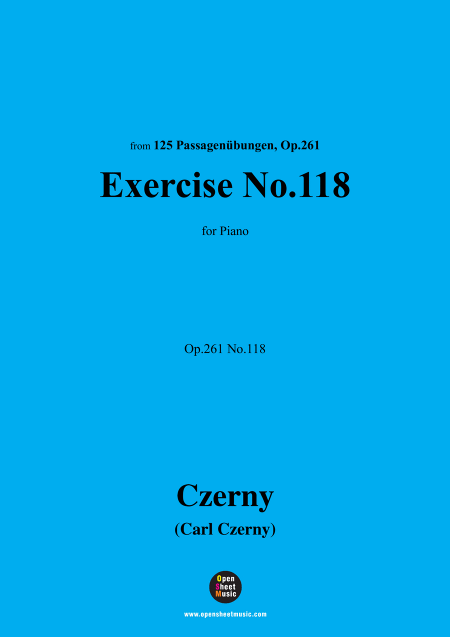C. Czerny-Exercise No.118,Op.261 No.118 Piano Method scores gallery preview page 1