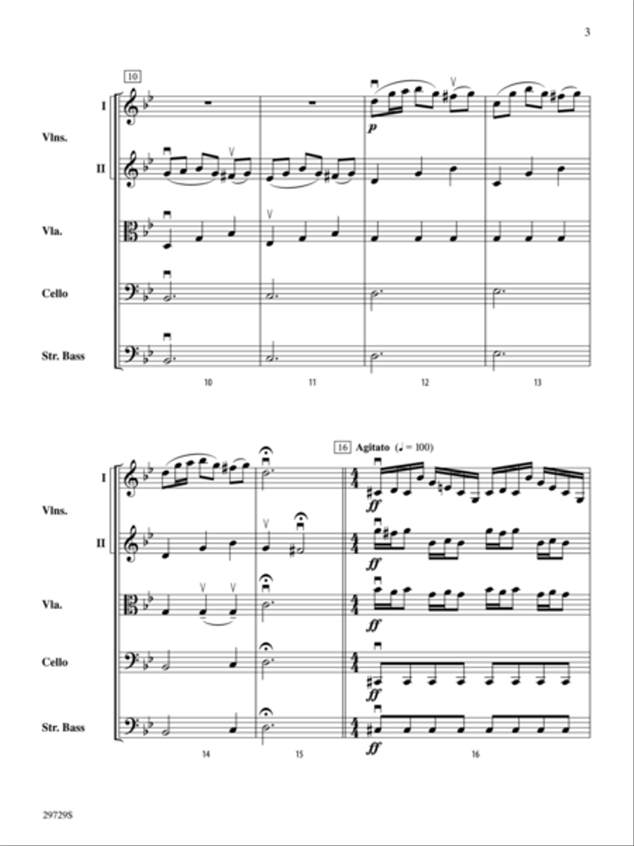Ghosts of Brandenburg (score only) String Orchestra scores gallery preview page 3