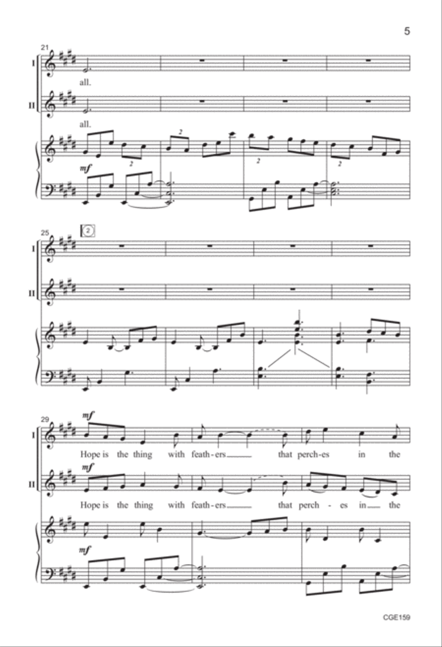 Hope is the Thing With Feathers 2-Part scores gallery preview page 4