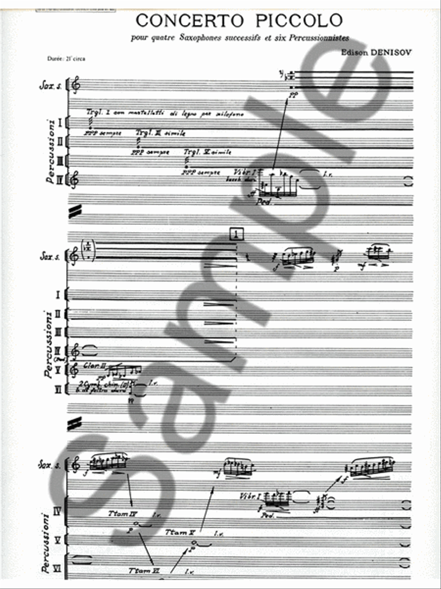 Concerto Piccolo (saxophone & Percussion) Piccolo scores gallery preview page 2