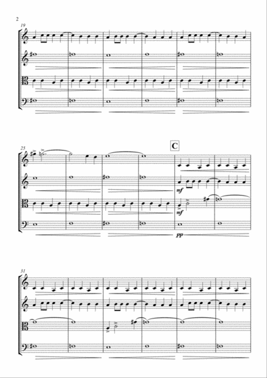 James Bond Theme String Quartet scores gallery preview page 4