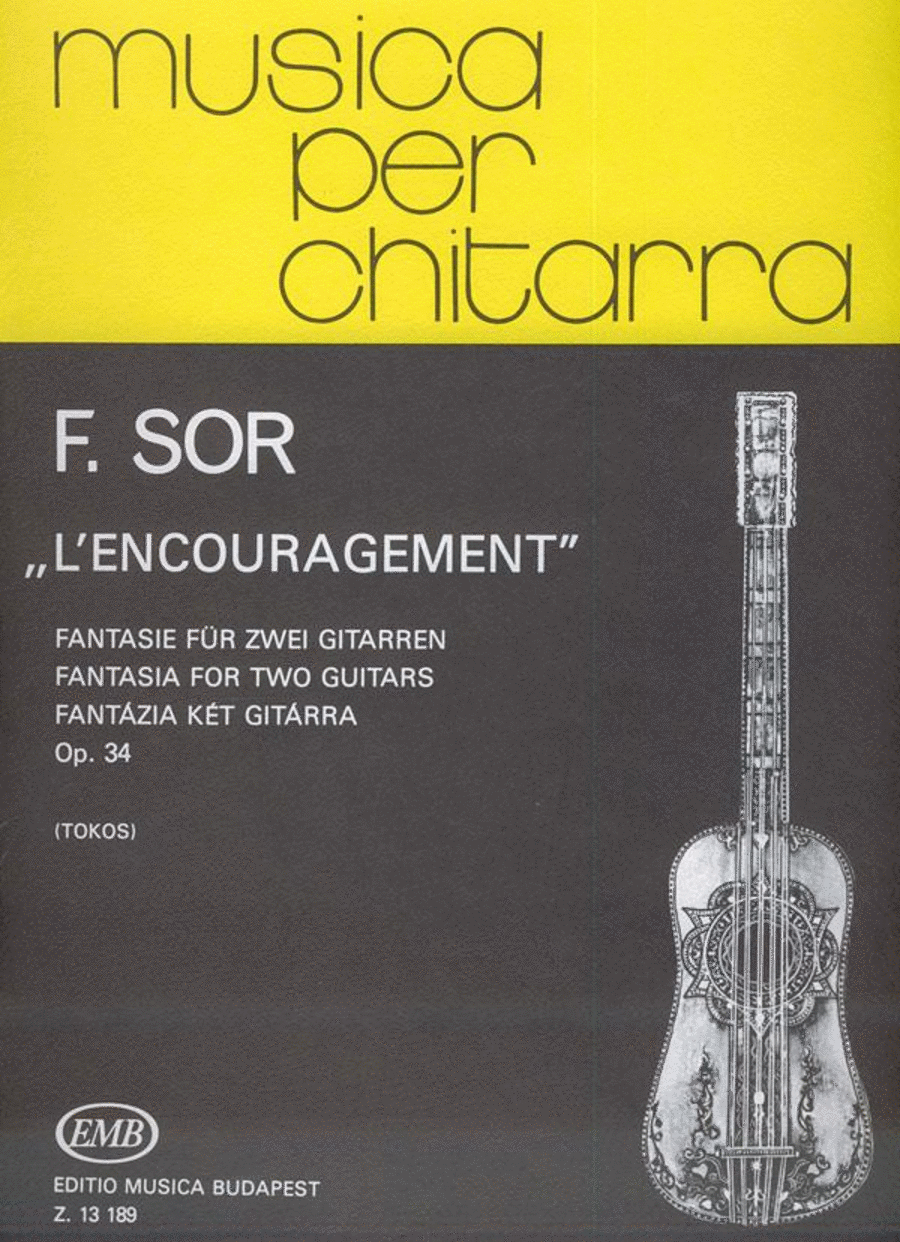 L'encouragement op. 34 Fantasie für zwei Gitarren Classical Guitar scores gallery preview page 1
