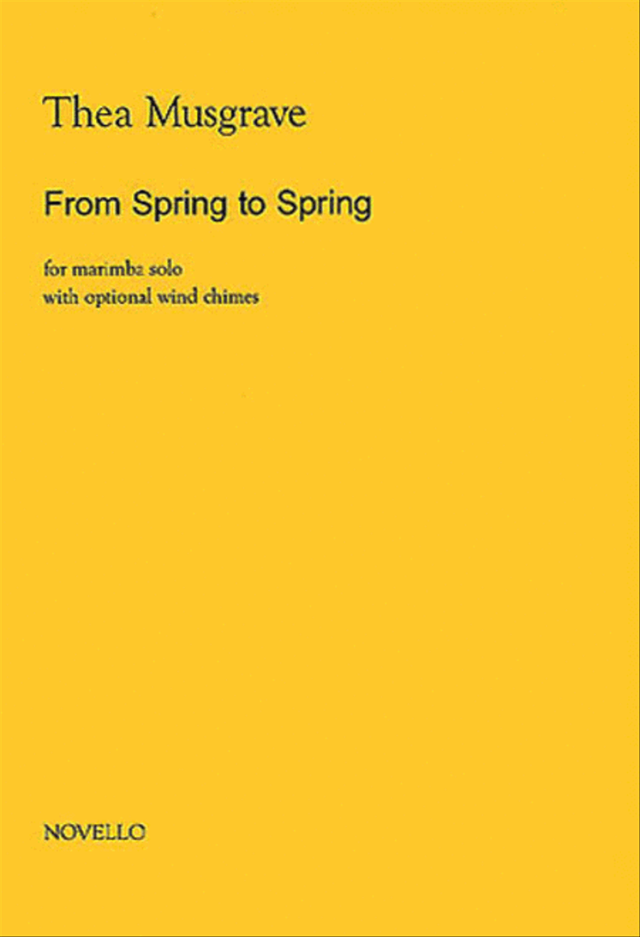 Musgrave: From Spring To Spring for Solo Marimba Marimba scores gallery preview page 1