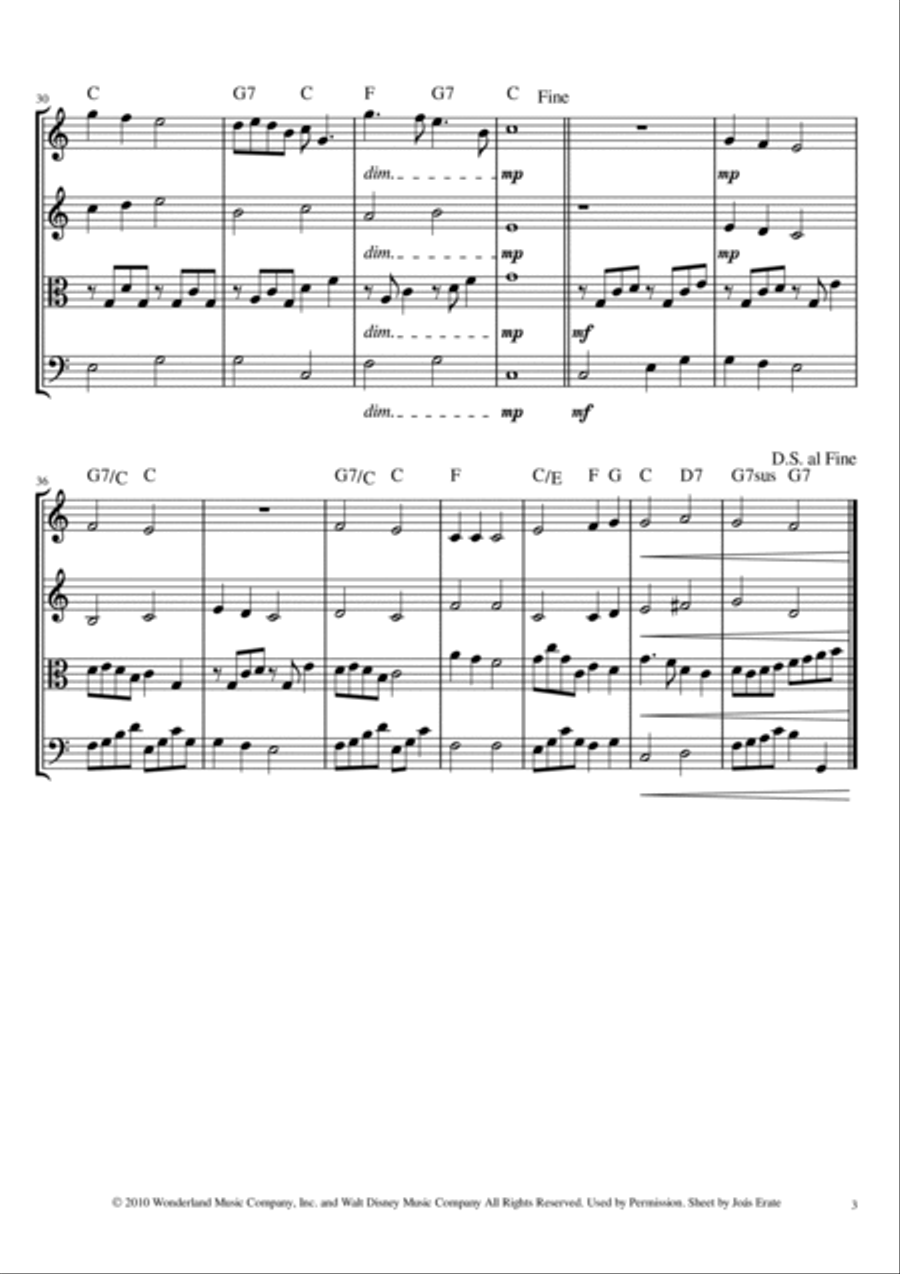 You'VE Got A Friend In Me String Quartet scores gallery preview page 3