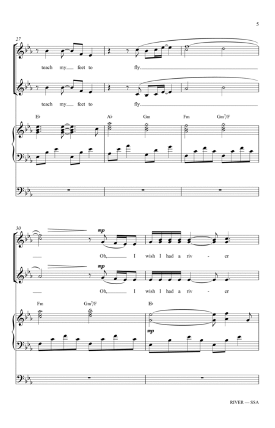 River (arr. Mac Huff) SSA scores gallery preview page 5
