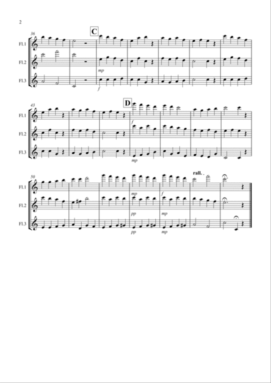 Good King Wenceslas for Flute Trio Good King Wenceslas for Flute Trio Flute Solo scores gallery preview page 2