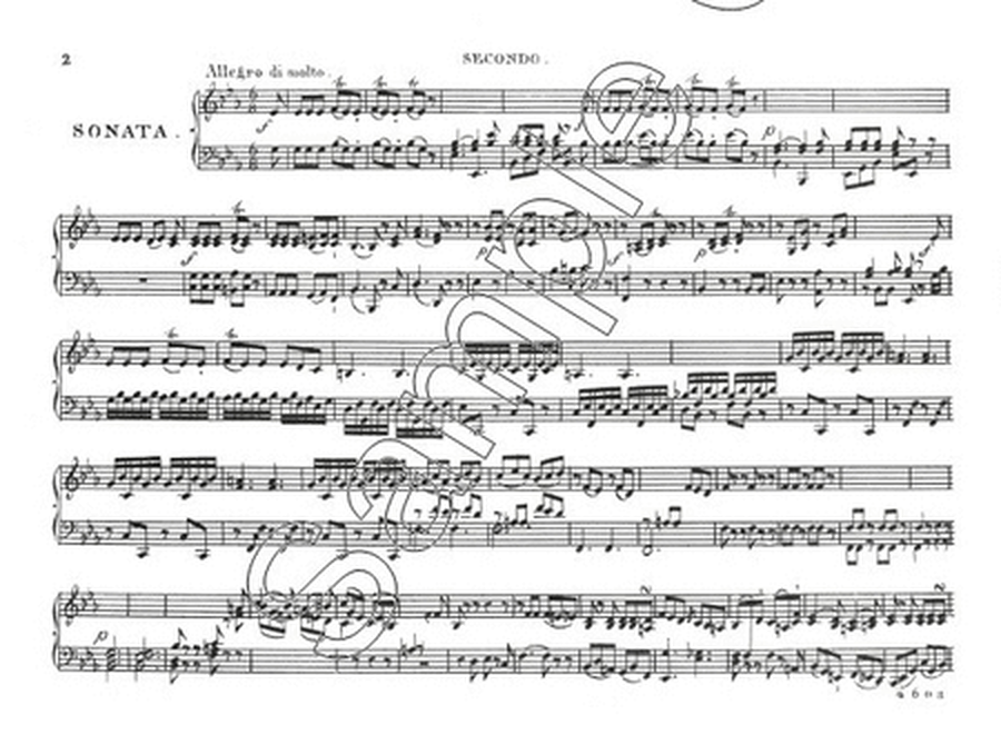 Sonata in E flat - Reduction of String Quartet K614