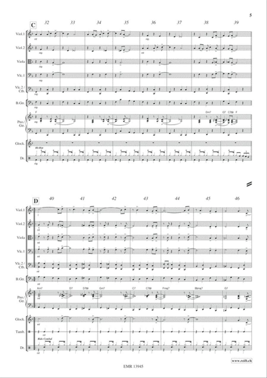 Christmas Glory String Quintet scores gallery preview page 6