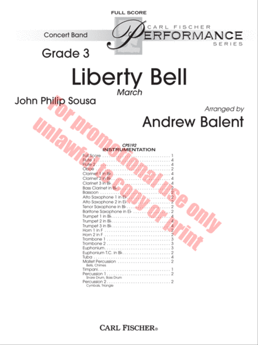 Liberty Bell Liberty Bell Concert Band scores gallery preview page 2