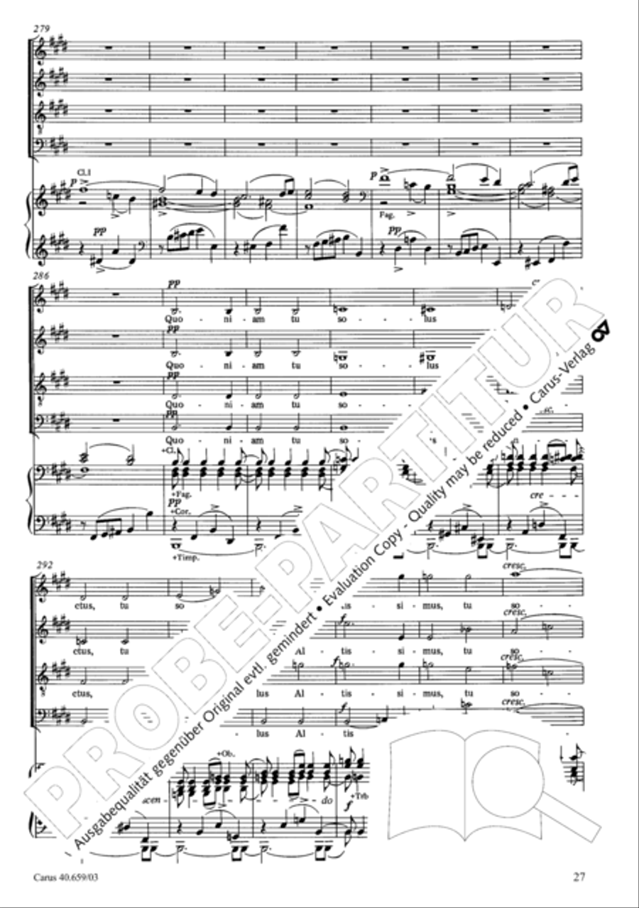Mass in A flat major (Messe in As) 4-Part scores gallery preview page 28