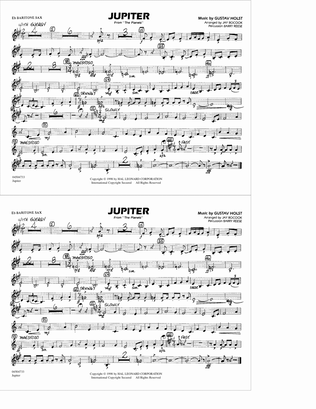 Jupiter (from "The Planets") - Eb Baritone Sax