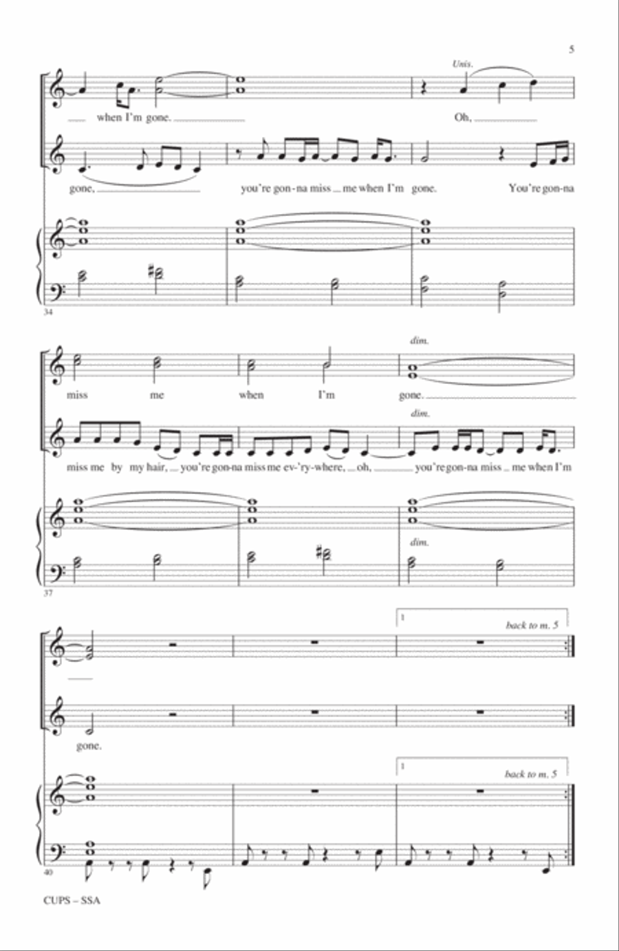 Cups (from Pitch Perfect) (arr. Roger Emerson) SSA scores gallery preview page 4