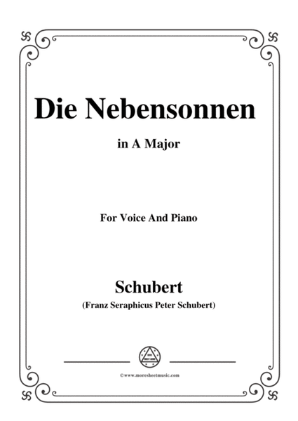 Schubert-Die Nebensonnen,in A Major,Op.89 No.23,for Voice and Piano image number null