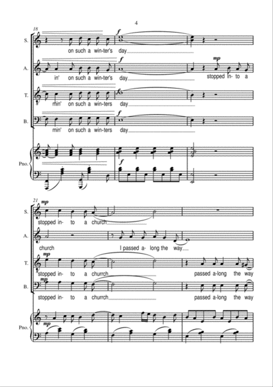 California Dreamin' 4-Part scores gallery preview page 5