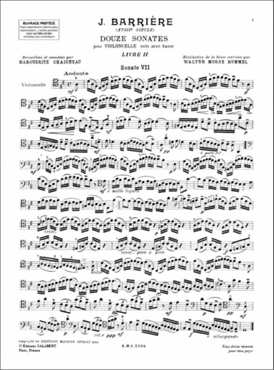 12 Sonates Vol.2 Violoncelle-Piano Piano Accompaniment scores gallery preview page 3