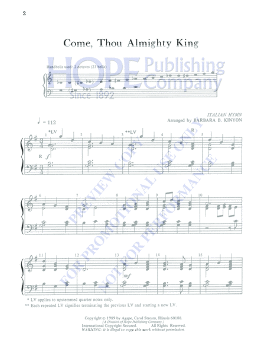 Come Thou Almighty King Come Thou Almighty King 2-Octaves scores gallery preview page 2