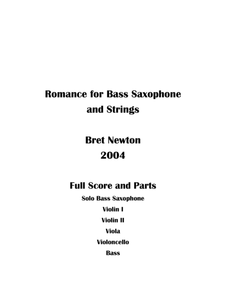 Romance for Bass Saxophone and Strings image number null