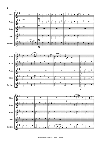 Handel - Lascia ch'io pianga - Saxophone Quintet image number null