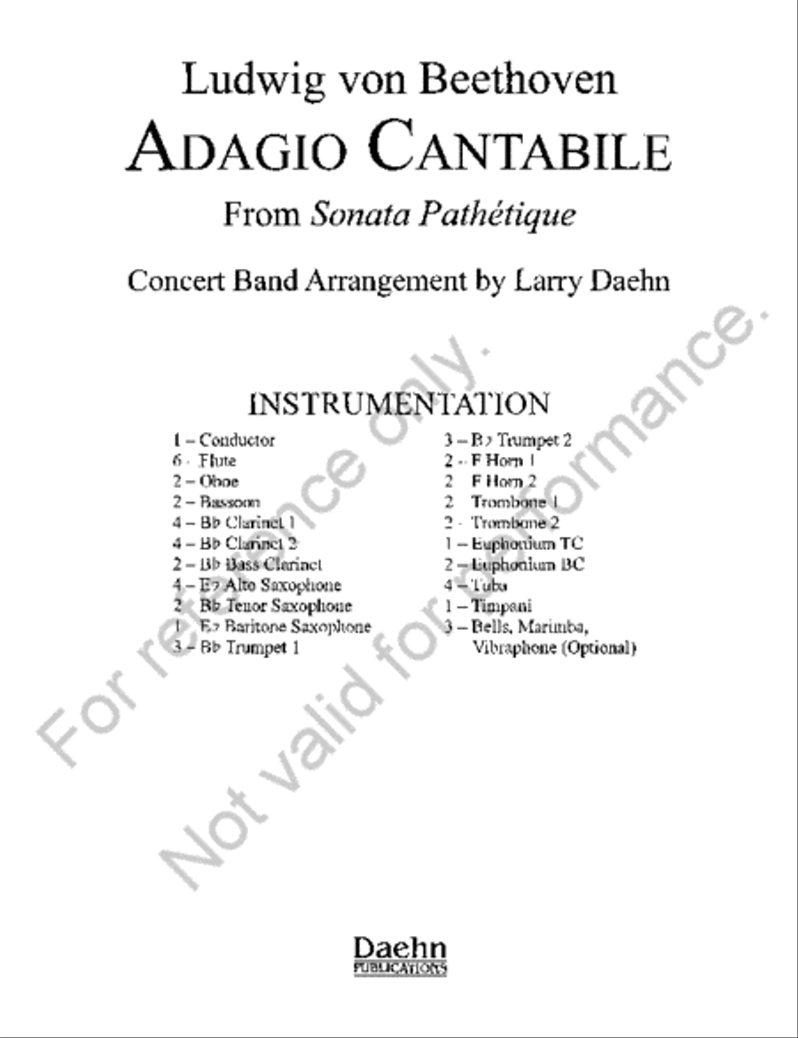 Adagio Cantabile Concert Band scores gallery preview page 2