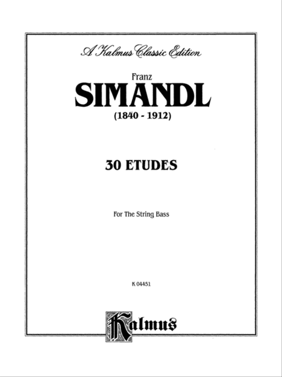 Thirty Etudes for Double Bass Double Bass scores gallery preview page 2