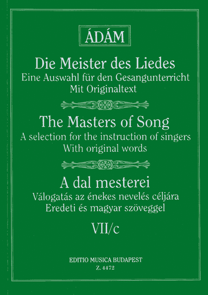 Die Meister des Liedes VII-c Lieder von Brahms, F