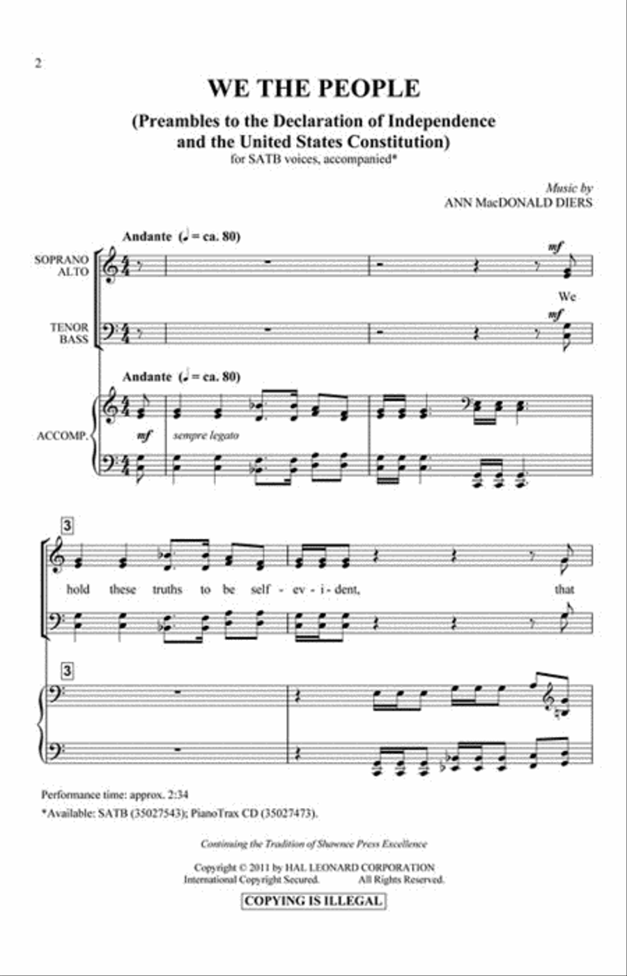 We the People 4-Part scores gallery preview page 2