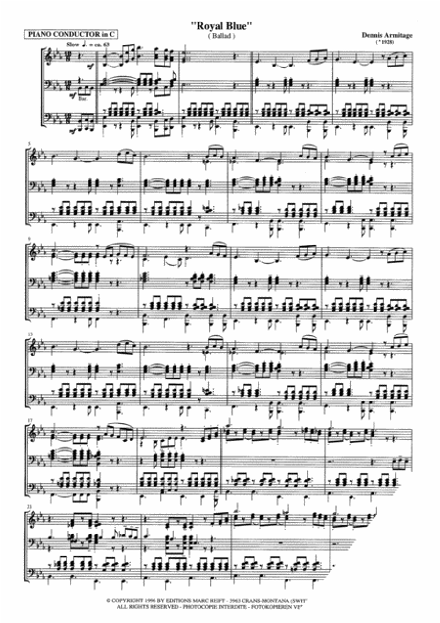 Royal Blue Royal Blue Concert Band scores gallery preview page 4