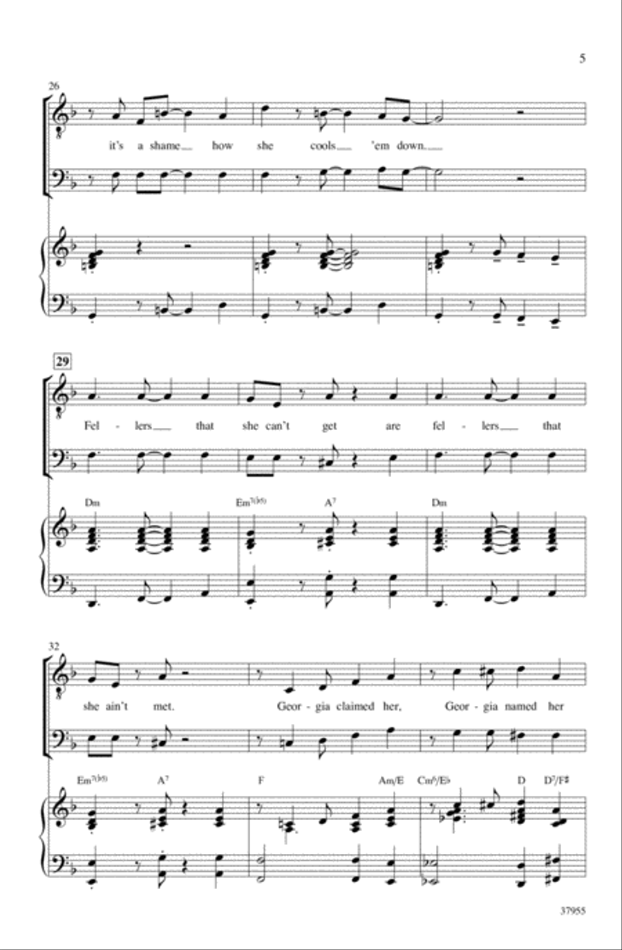 Sweet Georgia Brown Choir scores gallery preview page 4