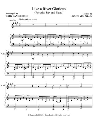 LIKE A RIVER GLORIOUS (Alto Sax/Piano and Sax Part)