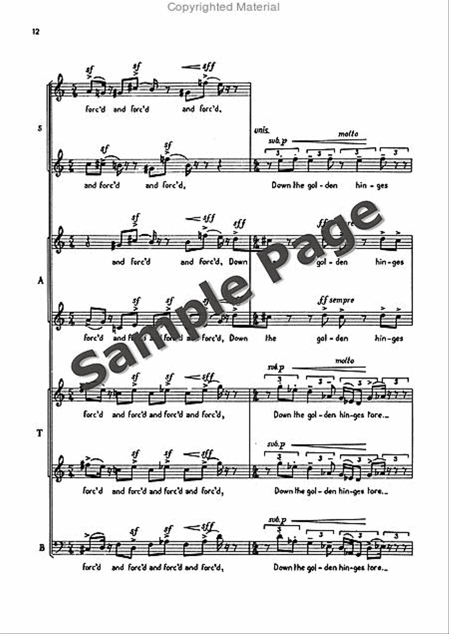 Poems 5 & An Epigram Of Wm. Blake 4-Part scores gallery preview page 13