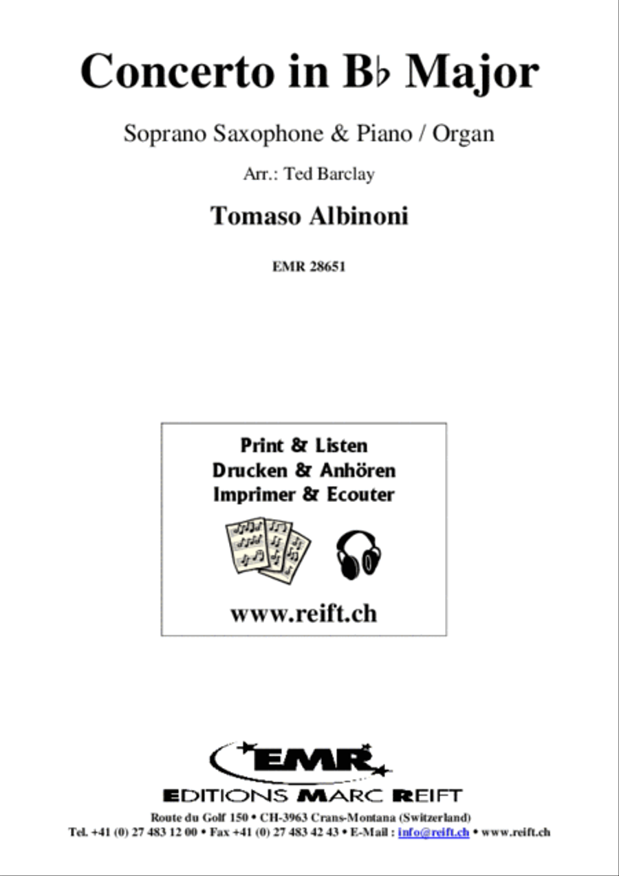 Concerto in Bb Major Soprano Saxophone scores gallery preview page 2