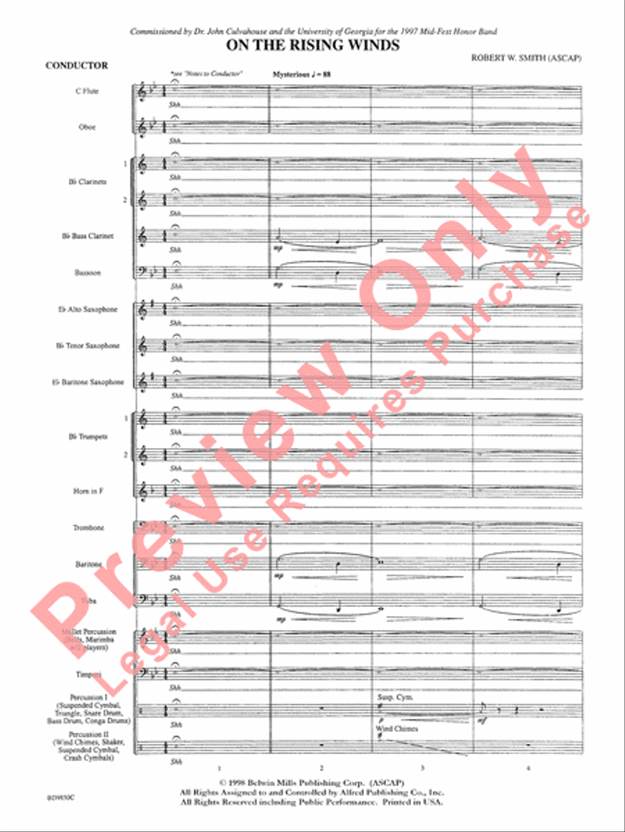 On the Rising Winds Concert Band scores gallery preview page 4