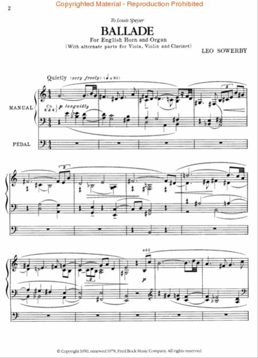 The Organ Music of Leo Sowerby Organ scores gallery preview page 2