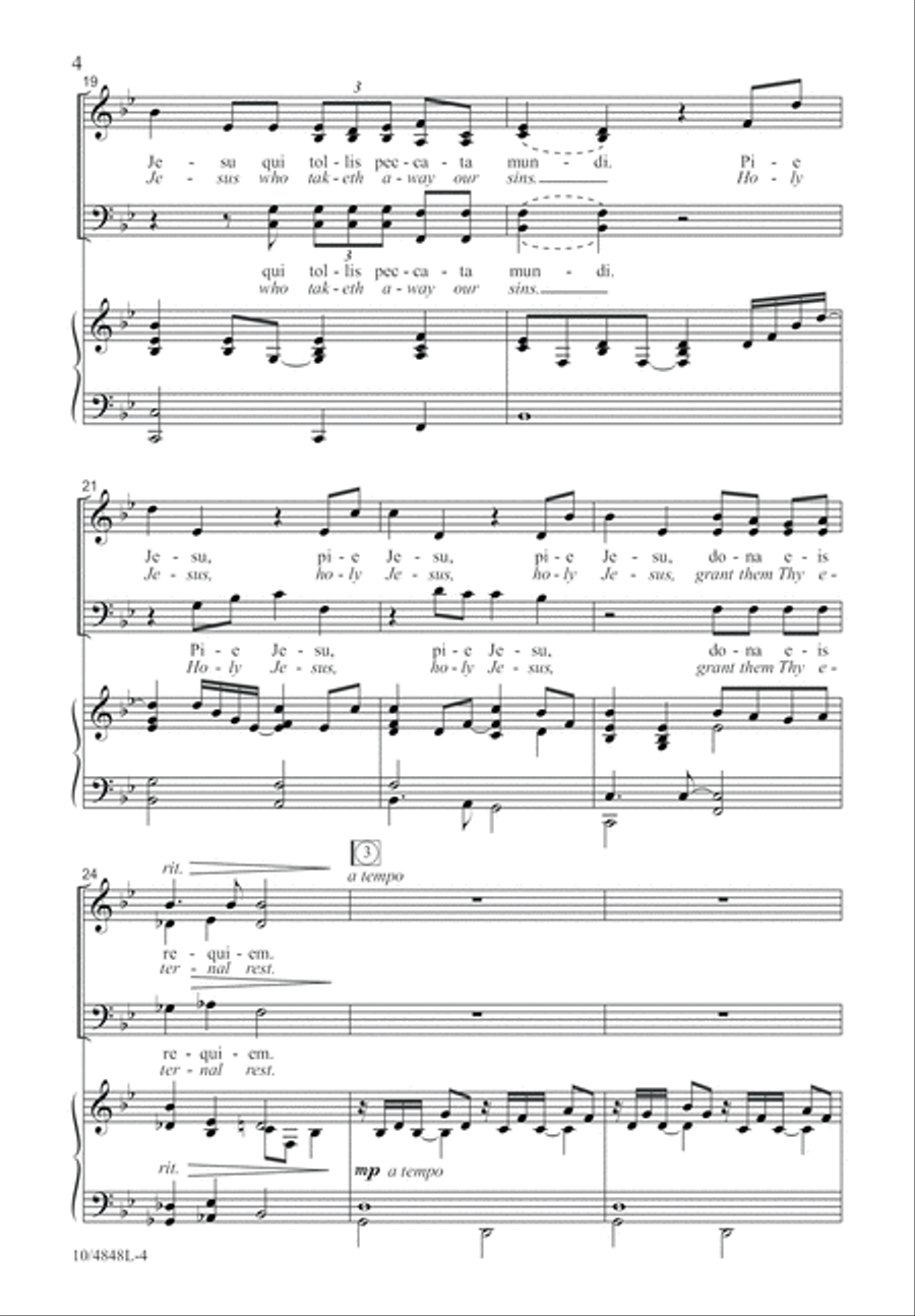 Pie Jesu Pie Jesu 4-Part scores gallery preview page 4