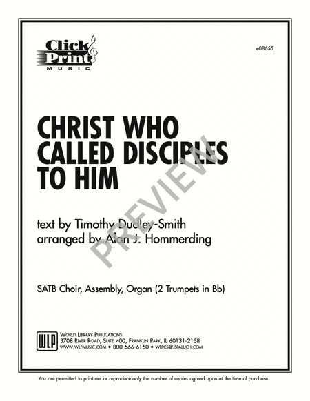 Christ Who Called Disciples to Him