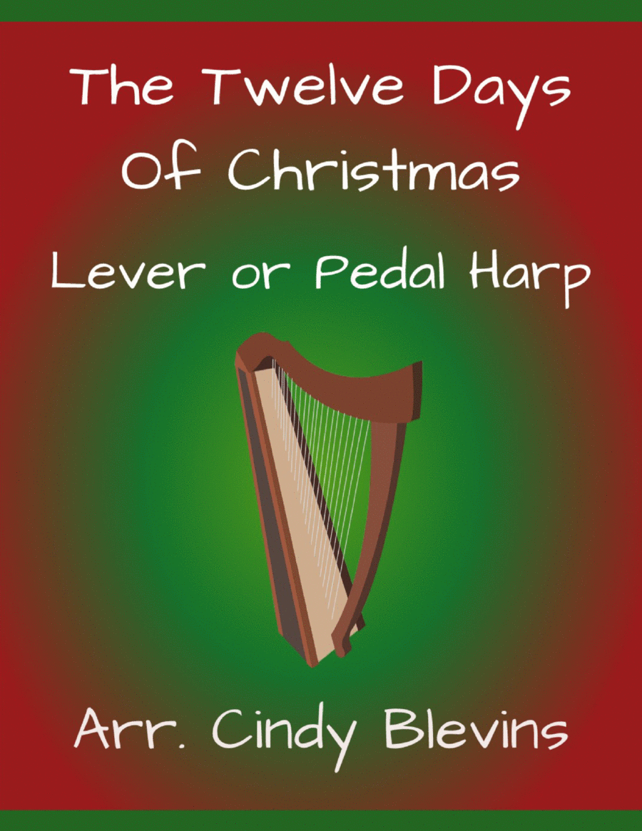 The Twelve Days of Christmas, for Lever or Pedal Harp Pedal Harp scores gallery preview page 1
