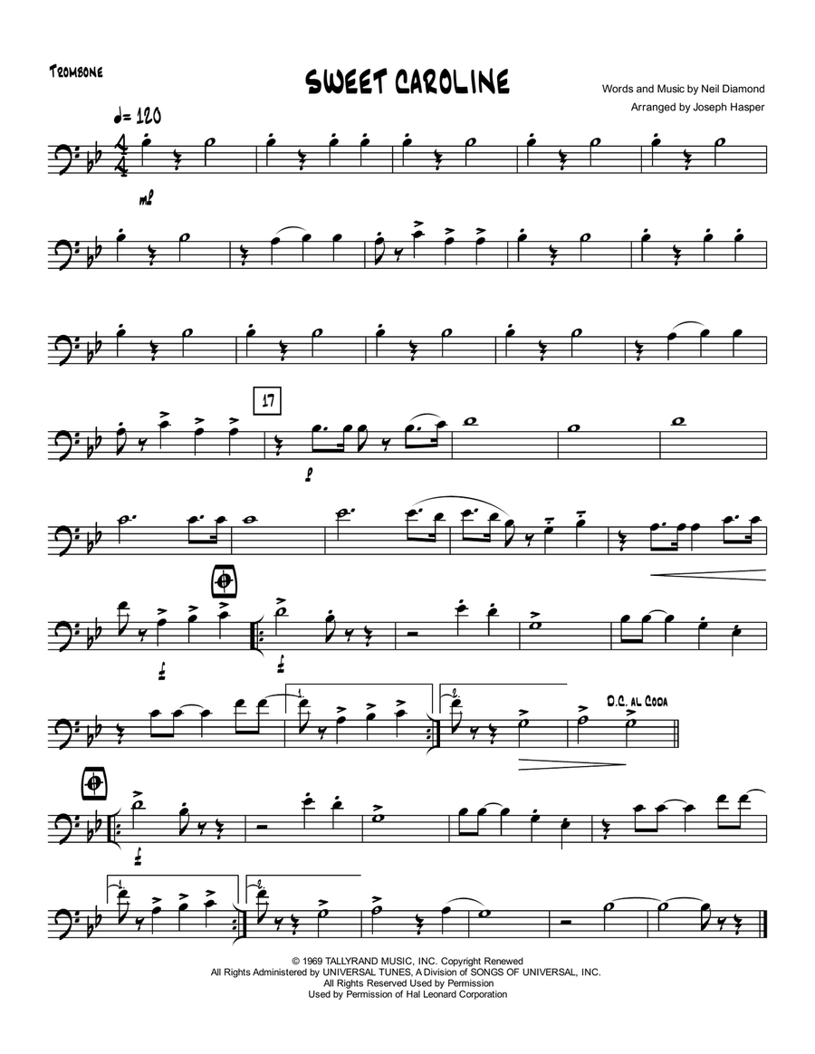 Sweet Caroline Small Ensemble scores gallery preview page 4