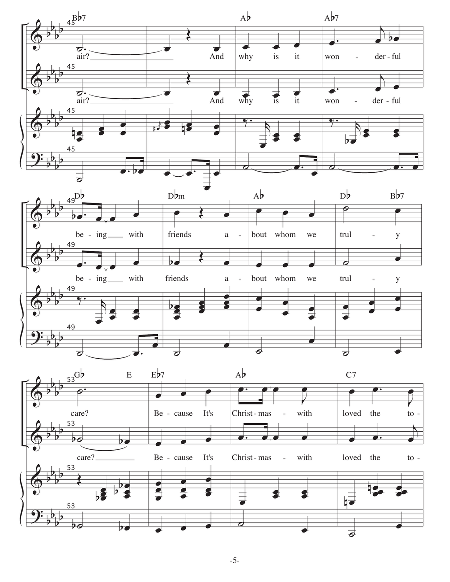 Because It's Christmas Because It's Christmas Piano, Vocal scores gallery preview page 5