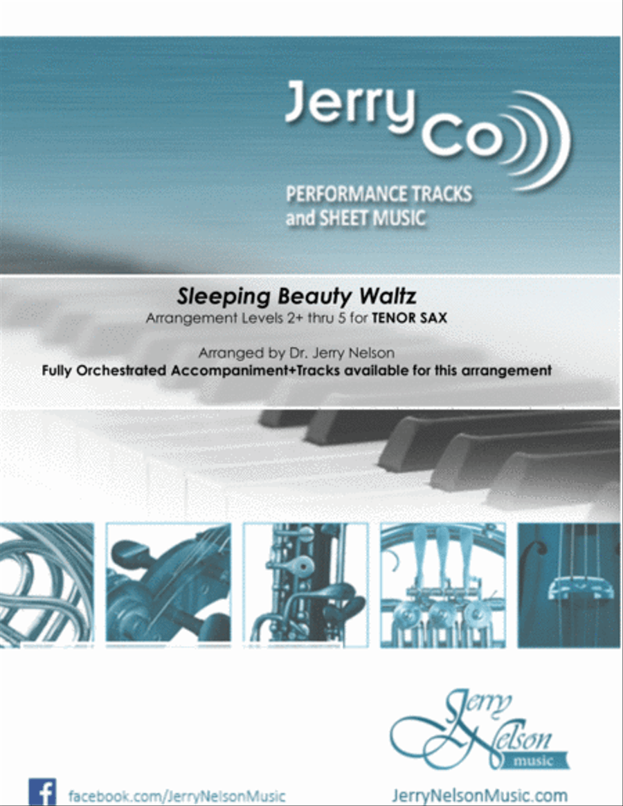 Sleeping Beauty Waltz (Arrangements Level 2+ thru 5 for TENOR SAX + Written Acc) Tenor Saxophone scores gallery preview page 1