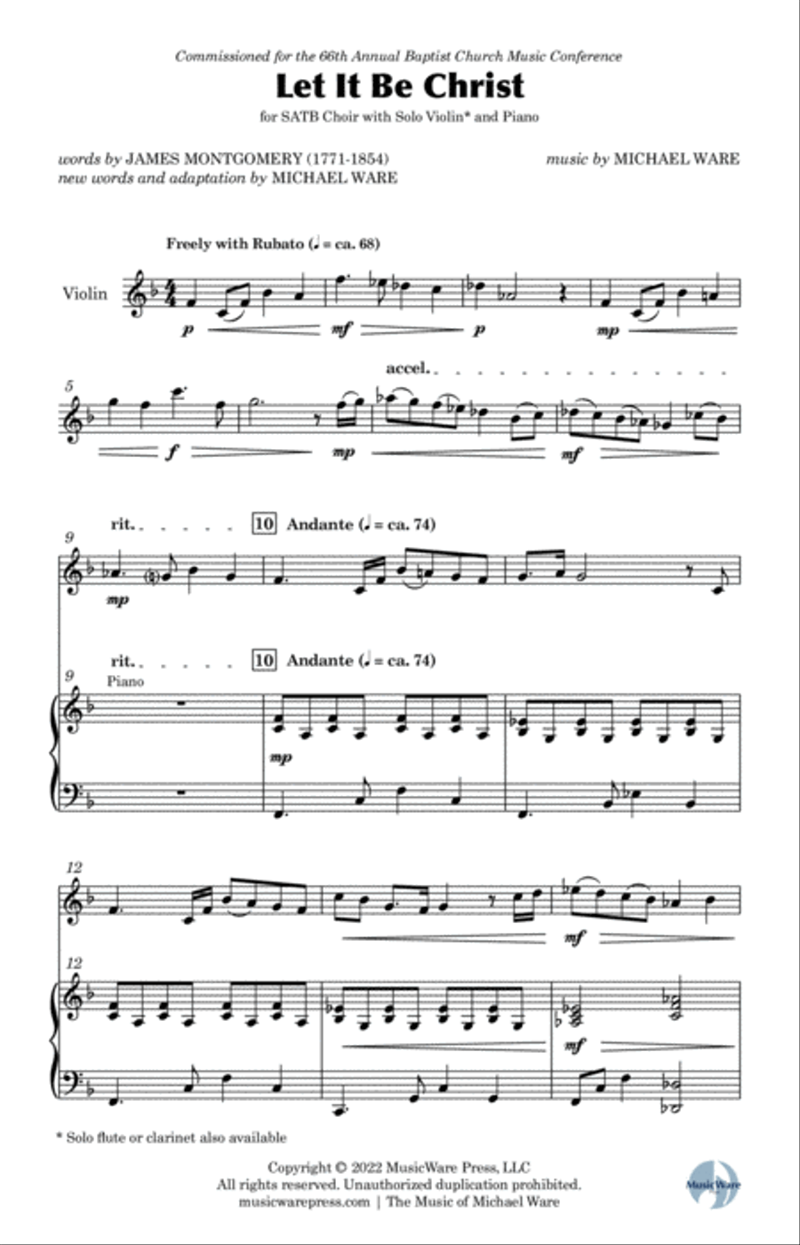 Let It Be Christ (SATB) 4-Part scores gallery preview page 2