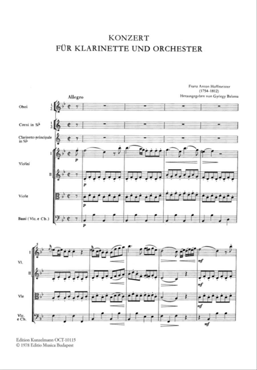 Concerto for clarinet Concerto for clarinet Chamber Orchestra scores gallery preview page 2