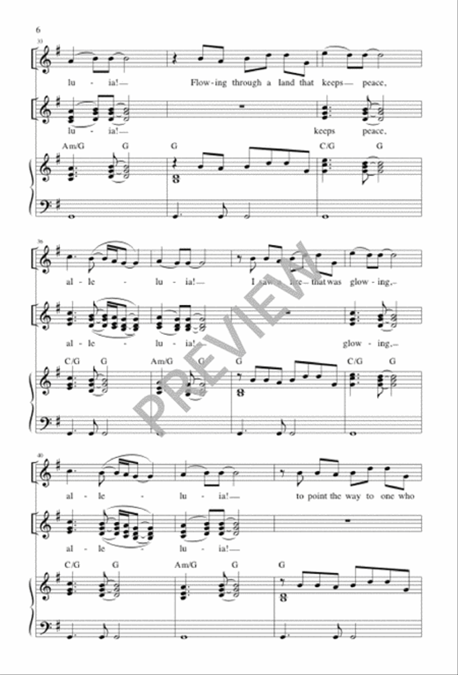I Saw a River 3-Part scores gallery preview page 5