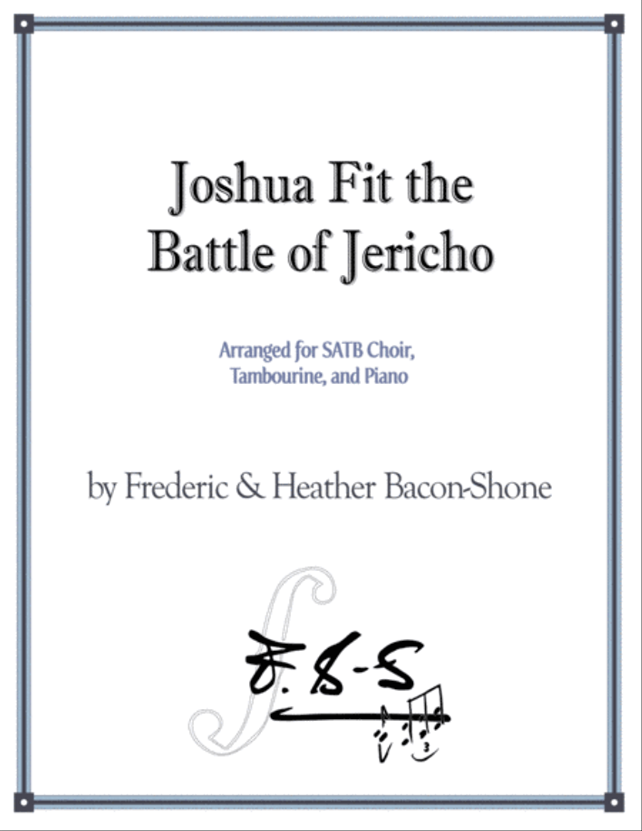 Joshua Fit the Battle of Jericho 4-Part scores gallery preview page 1