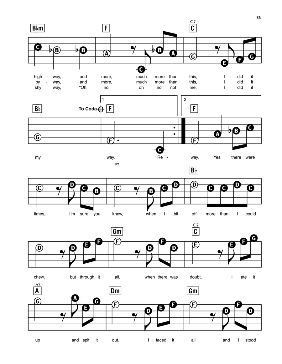 My Way Electronic Keyboard scores gallery preview page 2