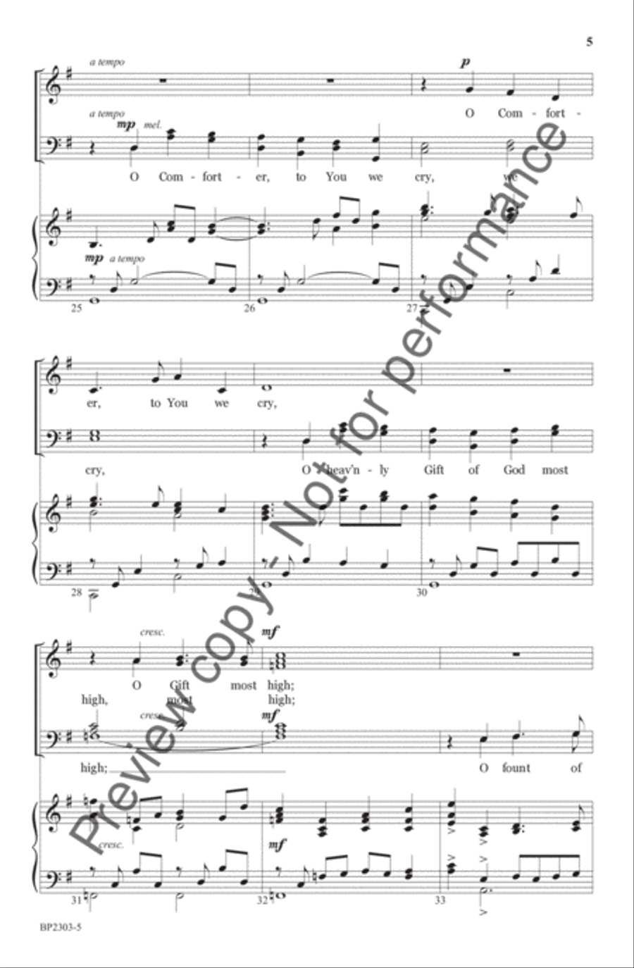Come, Spirit, Come 4-Part scores gallery preview page 6