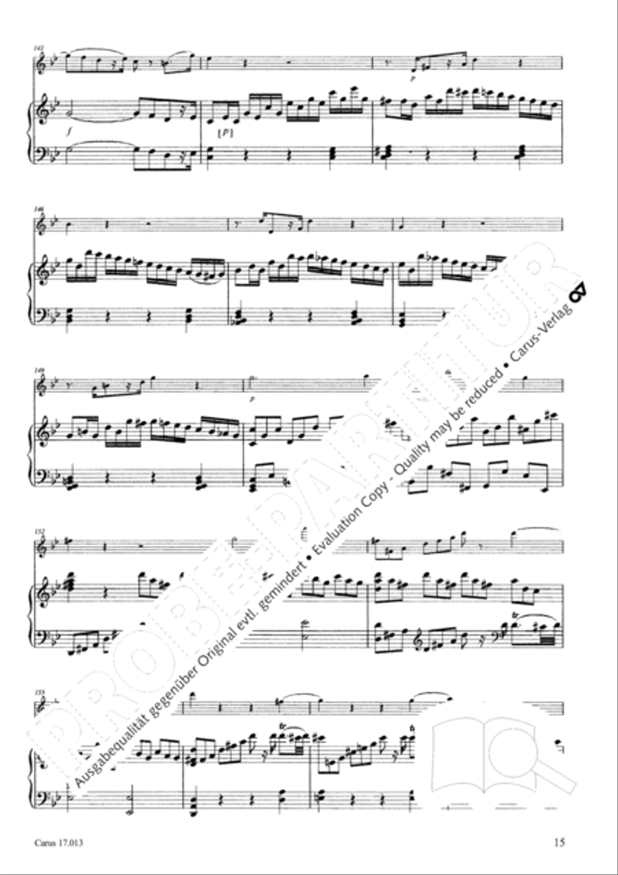 Sonate fur Querflote und Klavier Flute Solo scores gallery preview page 16