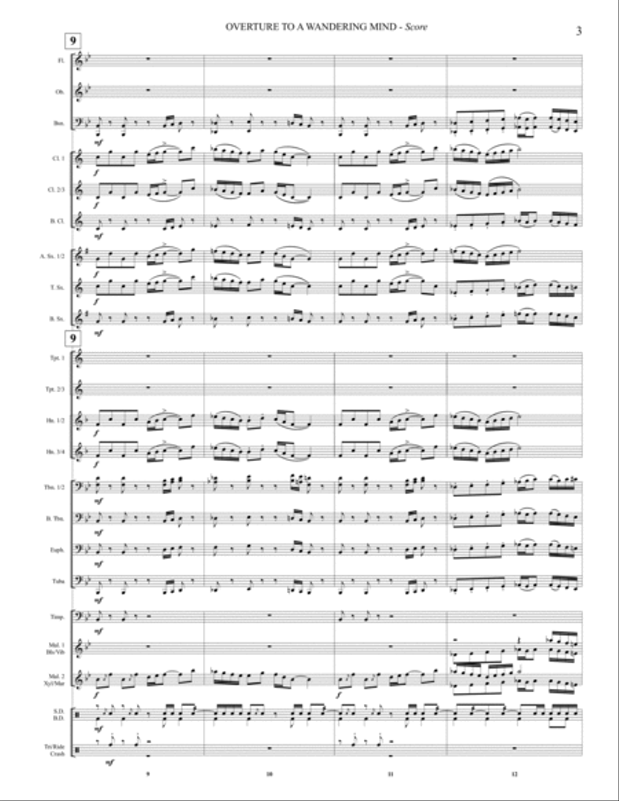 OVERTURE TO A WANDERING MIND Concert Band scores gallery preview page 5